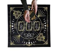 Generisch Tarot Card Tablecloth, Tarot Witchery Supplies, Thickened Velvet Fabric Tart Cards, Square Table Napkin for Altar, Cave Room, Kitchen, Bar, Picnic, Divination, Spiritual Decor