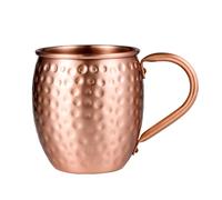 Generisch Taza de Cobre - Cobre Puro Tazas De Cobrre Para El Cóctel Moscow Mule | Utensilios para Bebidas Martillados 530 ml Para Navidad Cocina Bar Y Para Beber Agua Té Cerveza