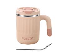 Generisch Tazas Térmicas - Taza Aislada De Acero Inoxidable De 480 ml | A Prueba De Fugas Con Mango Y Tapa, Taza De Café Térmico, Recipiente De Té Portátil Para Bebidas Frías O Calientes