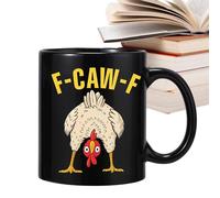 Generisch Tea Cups, 350 ml Ceramic Drinking Vessels for Milk and Water with Design - Funny Chickens Halloween Coffee Cups - For Women Men Birthday Christmas Home Bar Office