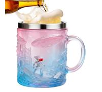 Generisch Tea Mug | 200 ml Alien Relief Embossed Novelty Drinkware in 3D - Drinking Cup with a Stainless Steel Rim | For Kitchen Travel Break Morning Evening Party