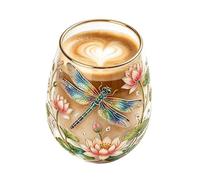 Generisch Tea Mug, Aesthetic Decorative Portable Glass Tea Cup, Hummingbird Coffee Mug, for Home, Kitchen, Indoor, Table, Desk, Office, Garden, Women, Men and Women