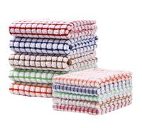 Generisch Tea Towels - 15.75 x 11.02 inches, Pack of 10 Cotton Tea Towels, Checked Kitchen Towel, Ultra Soft, Quick Drying Flour Sack Tea Towels for Worktop, Cutlery