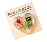 Generisch Teacher Memory Gift | Heart Shaped Keepsake with Card | Small Thank You for School, Class, Graduation, Christmas & Birthday - For Students, Teenagers & Children