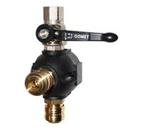 Generisch Tecalan Compressed Air Distributor 1/2 Inch, 2 Quick Couplings, Ball Valve, Brass, Plastic