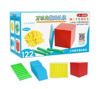 Generisch Ten System Mathematics Learning Materials - From 3 Years Early Learning | Mathematics Counting Blocks for Children - For Classroom Homeschooling Party Girls Children Preschoolers