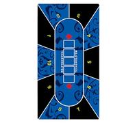 Generisch Texas Holdem Mat, Poker Table Mat, Portable Play Mat with Poker Layout, Non-Slip Table Mat for Home Entertainment, Board Game Room, Family Evenings