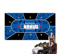 Generisch Texas Poker Mat, Holdem Poker Mat, Portable Play Mat with Poker Layout, Non-Slip Table Mat for Home Entertainment, Board Game Room, Family Evenings