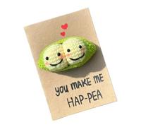 Generisch Thank You Card | 14.5 cm Knitting Cards | Handmade Greeting Card | High-Quality Hand-Woven Card Made of Wool & Paper for Personal Messages for Birthdays, Mother's Day & More