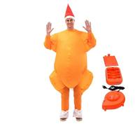 Generisch Thanksgiving Turkey Costume - Inflatable Unisex Chicken Outfit with Fans, for Men and Women Thanksgiving Costumes - for Adults, Lovers, Family, Friends, Wife, and Husband