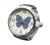 Generisch The Army Of The Rings To Say The Time, Watch Ring, Round Chunky Ring, Silver Adjustable Ring, Fashion Watch Jewellery, Dried Marigold Blossoms, one size, Metal, No Gemstone