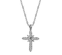 Generisch The cross necklace is suitable for Valentine's Day, birthday or anniversary girl pendant shape, Alloy, No gemstone