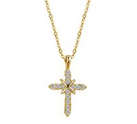 Generisch The cross necklace is suitable for Valentine's Day, birthday or anniversary girl pendant shape, Alloy, No gemstone