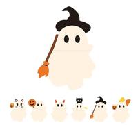 Generisch The Cutest Cell Phone Friends Halloween Phone Decorations Removable Figures for All Phones, one size, Acrylonitrile Butadiene Styrene, halloween phone buddies