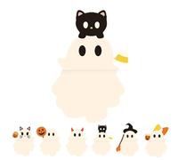 Generisch The Cutest Cell Phone Friends Halloween Phone Decorations Removable Figures for All Phones, one size, Acrylonitrile Butadiene Styrene, halloween phone buddies