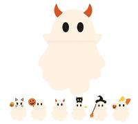 Generisch The Cutest Cell Phone Friends Halloween Phone Decorations Removable Figures for All Phones, one size, Acrylonitrile Butadiene Styrene, halloween phone buddies