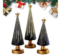 Generisch The Table Decoration for Christmas Trees, 3-Piece Christmas Table Decoration, An Indoor Figure Made of Resin with Star Tree, for Decoration of Home, Winter Parties and as a