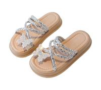 Generisch Thermal Boots, Hunting Boots and Comfortable Leisure Shoes, Beach Sandals, Bowknot Flops, Baby Non-Slip Slippers, White, 13 UK Child