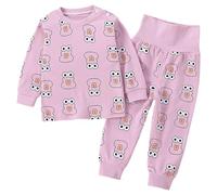 Generisch Thermal Underwear for Boys with High Waistband as Warm Base Layer Ideal for Winter Homewear Outfit in Various Sizes, Light purple, 1-2 Jahre