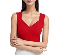 Generisch Thermal Underwear Women Plain Thermal Underwear for Women Stretch Top Warm Soft Heated Winter Thermal Top, red, M