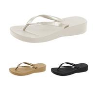 Generisch Thick Sole Cool Drag Flip Flops Women's Elegant Flat Summer Toe Separator Sandals Bathing Shoes Soft Robust and Comfortable Summer Shoes Beach Shoes Bathing Slippers, White, 7 UK