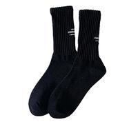Generisch Thin Cotton Socks for Women, Soft Cotton Bootie Socks, Ladies Crew Socks Over Socks Wool Knitting Women, black, One Size