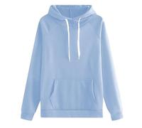 Generisch Thinking Hoodie with Plain Pocket, Casual Style, Comfortable Fit, Black Women's Sweat Jacket, sky blue, XL