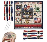 Generisch This embroidery kit for beginners - thread needles including sewing art, beginner embroidery kit with pattern - for women, girls, teenagers, lovers of crafts, for making ornaments