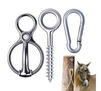 Generisch - Tie Ring - Equestrian Training Equipment, Quick Release Tie Ring for Reins, Lead Ropes and Training | For Stalls, Barns, Carriages, Washgrounds, Pastures, Hiking Trails