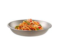Generisch Titanium Camping Plate Made of Metal - Stackable Metal Dinner Plates, Crockery Bowls for Kitchen Storage Travel Outdoor