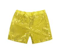 Generisch Toddler Kids Baby Girls Boys Glitter Sequins Elastic Waist Birthday Shorts Pants Party Shorts, yellow, 11-12 Years