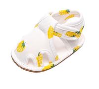 Generisch Toddler Shoes Soft Sole Non-Slip Toddler Floor Shoes Fruit Strawberry Print Sandals Baby 19, yellow, 6 UK Child