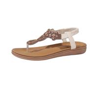 Generisch Toe Post Mules Bohemian Sandals Women's Flip Flops Summer Elegant Slippers Slip On Slippers Summer Shoes Glitter Elastic Band Slingback Sandals Girls Beach Shoes Holiday Slippers, beige, 5