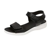 Generisch Toe Separator Sandals Women Flat Foreign Trade Low Heel Sandals Summer Shoes Rome Beach One Word Female, black, 6 UK