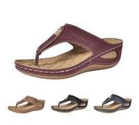 Generisch Toe Separator Sandals, Women's Platform, Slippers, Women's Mules, Wedge Heel Slippers with Thick Sole, Beach Sandals, Comfortable Sliders, Boho Trekking Sandals, Arch Support Slides, Footbed