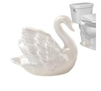 Generisch Toilet Caps, Elegant Vintage Swan Aesthetic, Screw Caps for Toilet Basin, for Bathroom, Guest Toilet, Bathtub, Home, Dorm, Office, Hotel, Motorhome