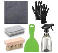 Generisch Tombstone Cleaning Kit - ABS Grave Care Kit, Cloth Brush, Gloves, Spray Bottle, Scraper, Stone Maintenance Memorial Cleaning Tool Kit for Graveyard Preservation