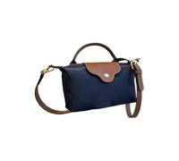 Generisch Top Handle Handbag - Elegant Tote, Leather Tote | Secure Zipper With Gold Hardware, Chic Grained Texture, Feminine Bag, Perfect For Office Or Stylish Date, dark blue, Siehe Beschreibung