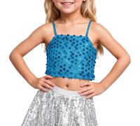 Generisch Tops for girls. The girls' carnival top with adjustable elastic band sequins leaves the belly button free for children from 5 years