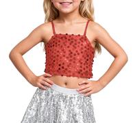 Generisch Tops for girls. The girls' carnival top with adjustable elastic band sequins leaves the belly button free for children from 5 years