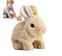 Generisch Toys de Lapin Pour, jouets de Lapin Pour | électrique réaliste, Figures d'animaux en Peluche interactive Pour Les Filles des garçons, sautant, tremblement de Nez, oreilles tremb