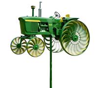 Generisch Tractor Wind Chime - Tractor Wind Sculpture Garden Art Decoration, Ground Stake Windmill, for Front Garden, Patio, Backyard, Lawn, Flower Bed