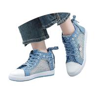 Generisch Traditional trainers, women's flat traditional shoes, dirndl shoes, mesh breathable trainers, elegant, comfortable fabric shoes, Oktoberfest, outdoor, bridal shoes, linen shoes, sky blue, 5
