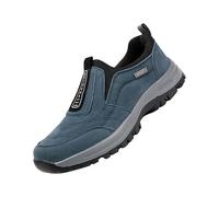 Generisch Trainers and Sports Shoes for Men, Extra Wide Running Shoes, Without Laces, Walking Shoes, Outdoor Fitness, Road Running Shoes, Breathable Trainers, Non-Slip Rubber Soles, blue, 7 UK