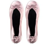 Generisch Trainers, Foldable Travel Ballet Lightweight Slip On Casual Walking Shoes Comfortable Flat Sandals For, pink, X-Large