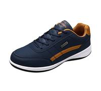 Generisch Trainers Men's Running Shoes Soft Sole Lightweight Comfortable Jogging Shoes Ankle Non-Slip Solid Mountain Shoes Outdoor Running Hiking Trainers with Laces, darkblue, 7 UK