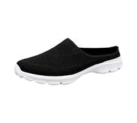 Generisch Trainers, Running Shoes, Sports Shoes, Lightweight Loafers for Women, Slip-On Trainers, Flat Hiking Shoes, Outdoor Gym, Fitness, black, 10 UK