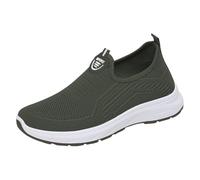 Generisch Trainers Women's Autumn Mesh Breathable Flat Shoes Orthopaedic Sports Shoes with Soft Footbed without Laces Trainers Lightweight Walking Shoes Memory Foam Outdoor Leisure Shoes, Green, 5 UK