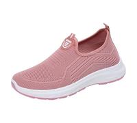 Generisch Trainers Women's Autumn Mesh Breathable Flat Shoes Orthopaedic Sports Shoes with Soft Footbed without Laces Trainers Lightweight Walking Shoes Memory Foam Outdoor Leisure Shoes, pink, 8 UK