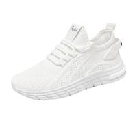Generisch Trainers Women's Mesh Breathable Jogging Shoes Sports Shoes Leisure Platform Lightweight Wide Feet Trainers Gym Fitness Women's Trainers Traditional Shoes Low Top Dirndl Shoes, White, 4.5 UK